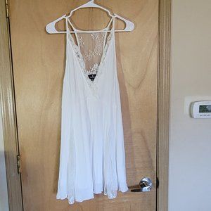 Lulus M White Lacey Tank Dress Possible Tunic Top